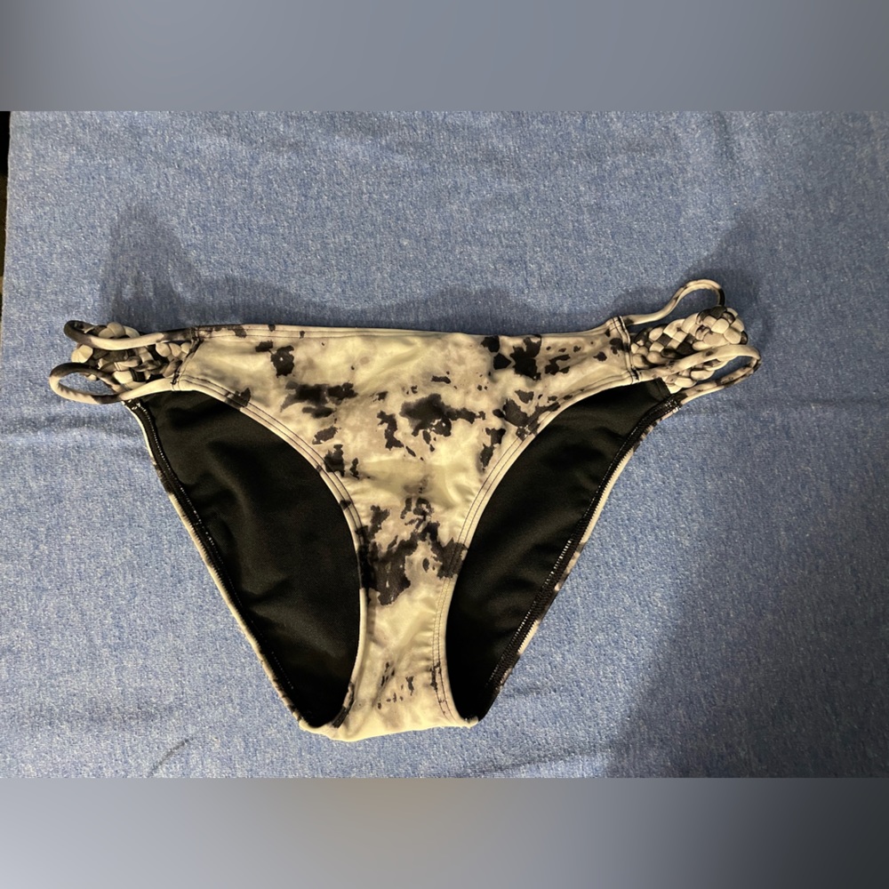 Hollister bikini bottoms- black and white tie dye- size medium
